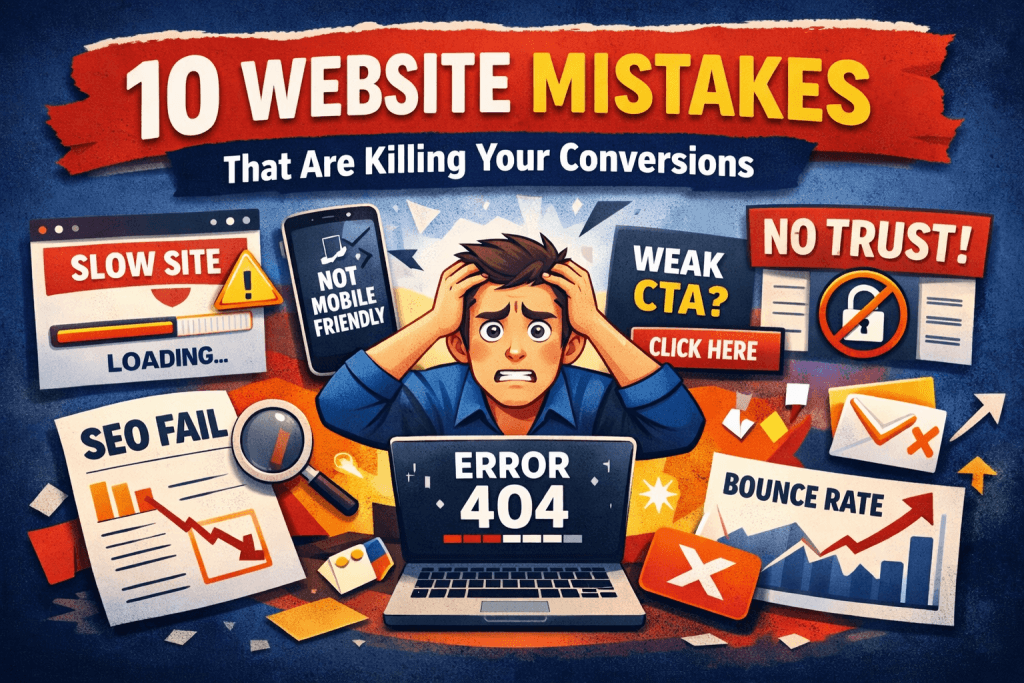 10 website mistakes killing conversions
