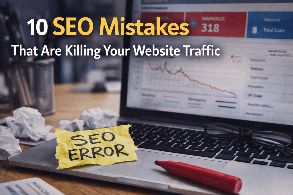 Seo mistakes that reduce website traffic and search rankings