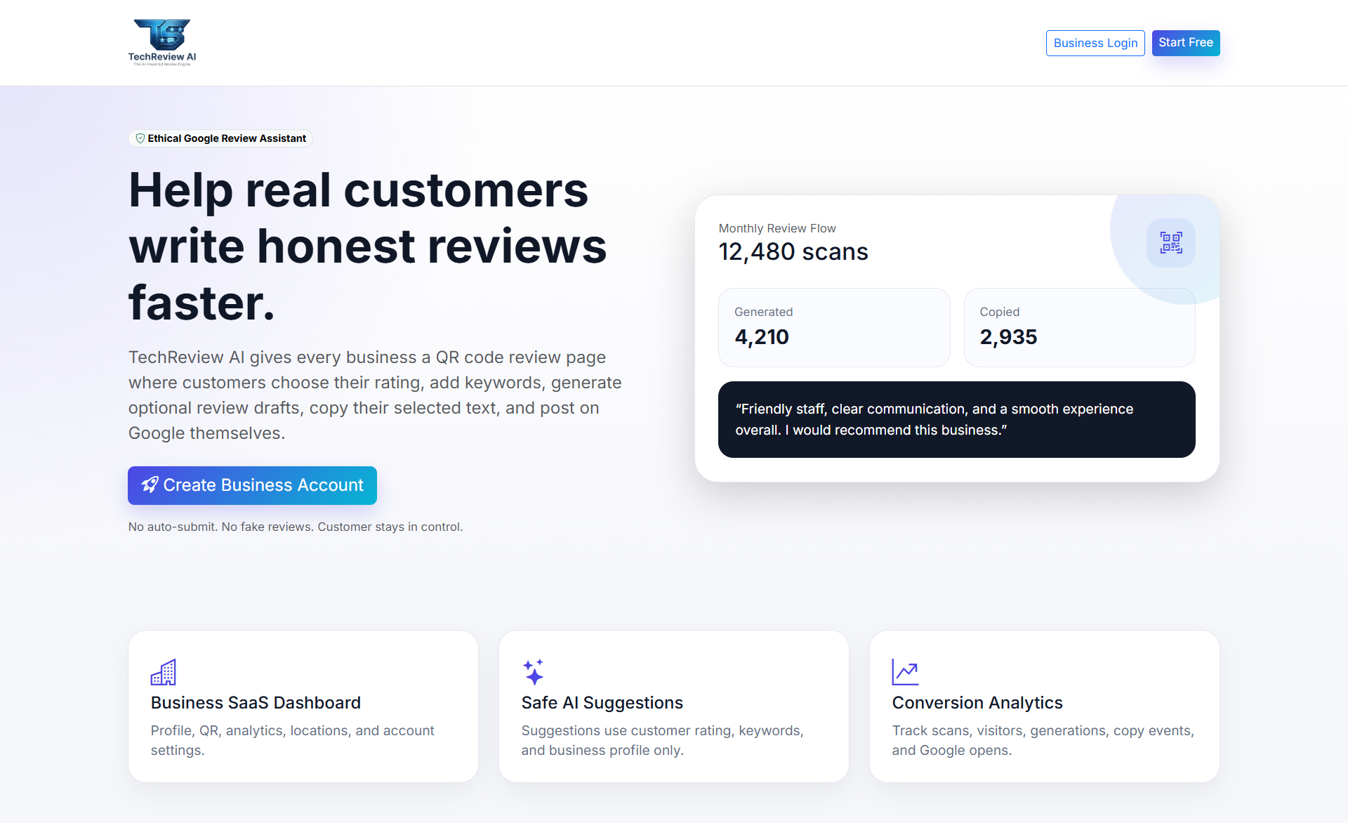 TechReview AI screenshot