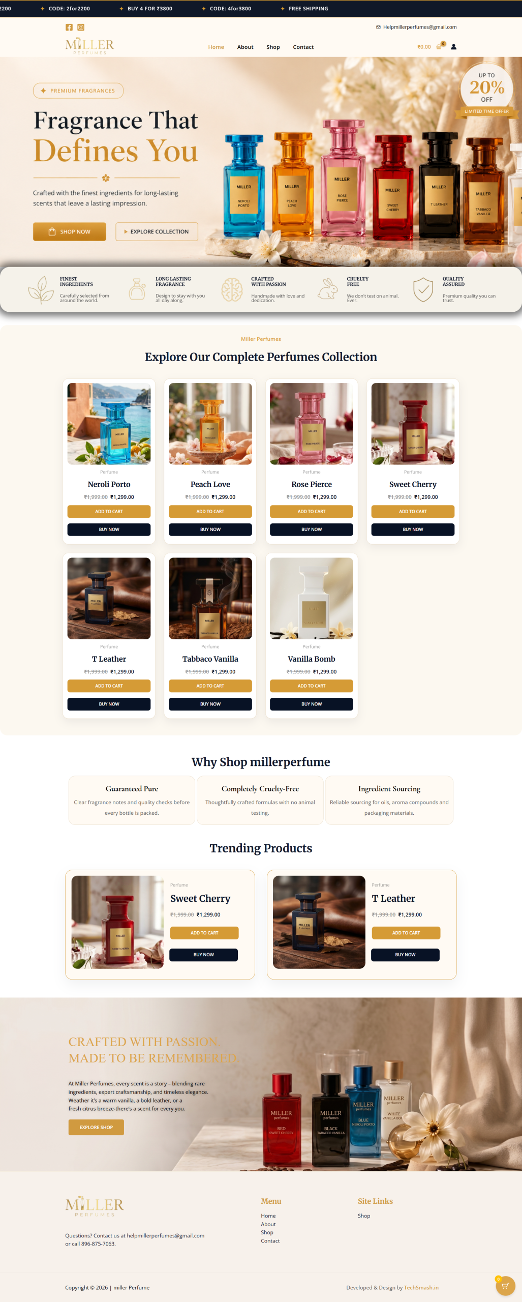 Miller Perfumes screenshot